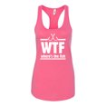 thumbnail image 2 of Where's the Fish WTF Parody | Womens Fishing Jersey Racerback Tank Top, Hot Pink, X-Large, 2 of 4