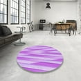 thumbnail image 3 of Ahgly Company Indoor Rectangle Patterned Bright Neon Pink Purple Area Rugs, 4' x 6', 3 of 6