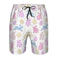 thumbnail image 4 of Kdxio Easter Colorful Rabbit Pattern Mens Casual Shorts - Drawstring Summer Beach Sports Shorts for Men, 4 of 9