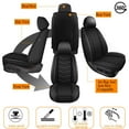 thumbnail image 5 of AOMSAZTO Front Car Seat Covers Fit for Hyundai Azera 2006-2017 Faux Leather Seat Covers Water Resistant Seat Protectors Luxury Auto Interior ( 2 Seats, Black), 5 of 7