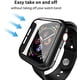 thumbnail image 4 of Estuche compatible con Apple Watch Series 6/SE/Series 5/Series 4 de 44 mm con protector de pantalla de vidrio templado incorporado, estuche rígido de PC con protección general, cubierta, 4 of 6