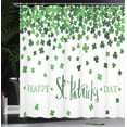 thumbnail image 4 of Ambesonne Clover Shower Curtain, St Patrick's Day Shamrock, 69"Wx75"L, Emerald Fern Green, 4 of 5
