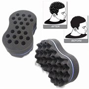 Unisex Double Sided Barber Sponge Hair Brush for Afro Twists Curls Waves Braids