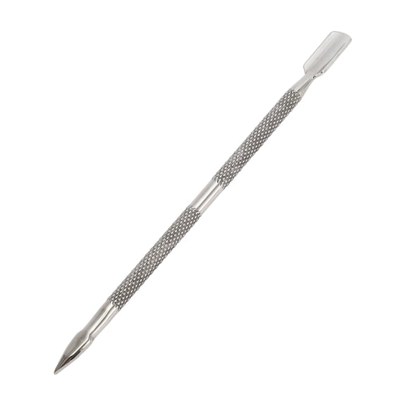 Unique Bargains Multi-function Double-side Cuticle Pusher 5.04 Length Silver Tone 1 Pc