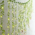 thumbnail image 4 of 12pcs Artificial Vines Fake Greenery Garland Willow Leaves with Total 60 Stems Hanging for Wedding Party Backdrop Wall Decoration, 4 of 5
