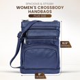 thumbnail image 3 of Bolso bandolera de piel Krediz para mujer con correa ajustable, 3 of 9