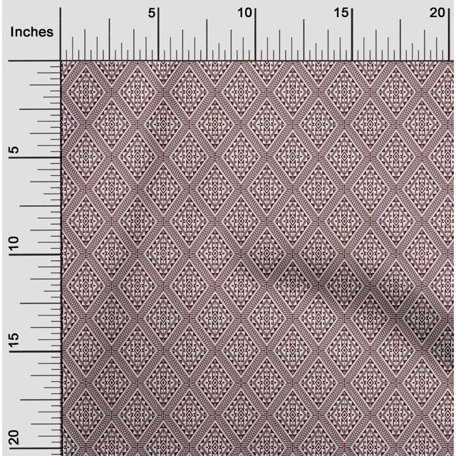 oneOone Polyester Lycra Fabric Argyle Geometric Printed Craft Fabric BTY 56 Inch Wide