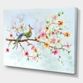 thumbnail image 3 of Designart ' Little Bird Sitting On Blooming Branch ' Traditional Canvas Wall Art Print, 3 of 4