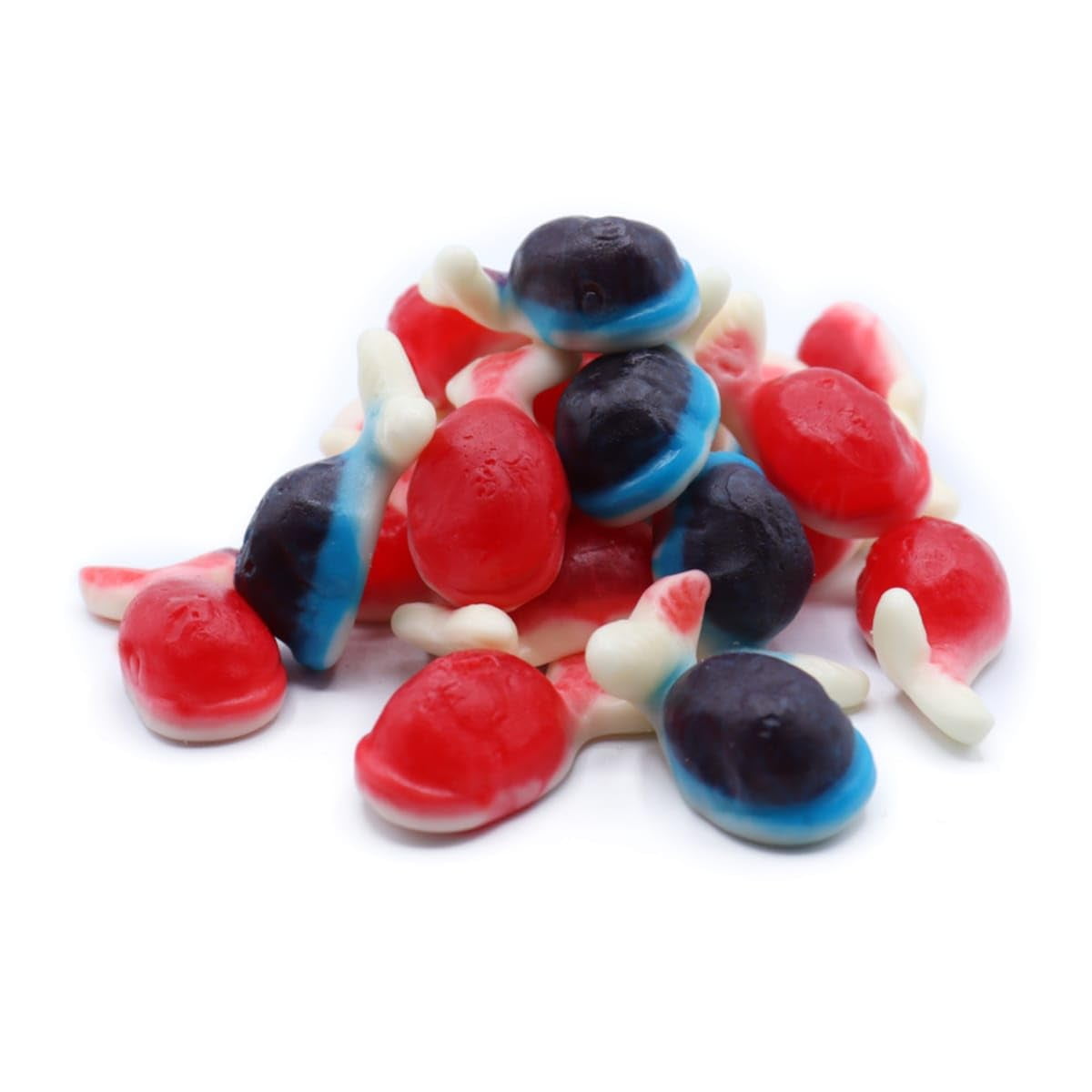 Jelly Whale Sweets Mixed Fruit Flavours Gluten-Free 1kg Bag 100 Pieces