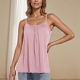 thumbnail image 2 of Ruimatai Women's Solid Color V-Neck Loose Camisole Top Soft Polyester Sleeveless Blouse Casual Pajama Shirt for Daily Wear, 2 of 7