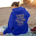 thumbnail image 3 of Christian Hoodies for Women 2025 God Is Good All The Time Hoodie with Pockets Hooded Sweatshirt Pullover Tops, 3 of 4