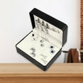 thumbnail image 6 of AOOOWER Black PU Cufflink Organizer Brooch and Lapel Pin Storage Box for Travel Use, 6 of 11