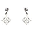 thumbnail image 3 of JOYARIS Aretes Broquel Pendiente Nudo De Bruja Zirconia Plata Ley925 A-0000118, 3 of 3