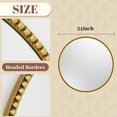 thumbnail image 3 of BEAUTYPEAK 24" Round Bathroom Mirror Vanity Mirror Wall Mounted With Beaded Frame,Gold, 3 of 10