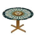 thumbnail image 3 of PIKWEEK Astrology Horoscope Round Fitted Tablecloth Elastic Edge Waterproof Oil-Proof Table Cover Stain-Resistant Table Cloth Fits Round Tables, 3 of 7
