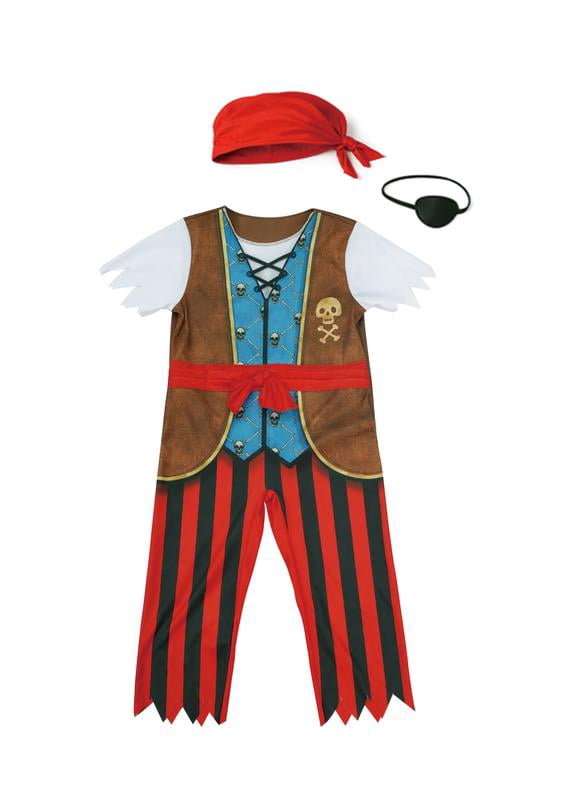 Ahoy Matey Pirate Family Matching Costume for Toddlers Boys, 3T - 4T, by Way to Celebrate