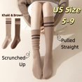 thumbnail image 2 of JIANFANG Striped Knee High Socks for Women Teen Girls Preppy Style Cotton Long Tube Sock Stripes, 2 of 7