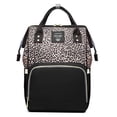 thumbnail image 1 of Bolsa de pañales con estampado leopardo, multifunción, gran capacidad, café, 1 of 3