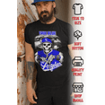 thumbnail image 2 of ShirtBANC Mens Los Angeles California Baseball Shirt, True Blue Skeleton Tee, 2 of 5