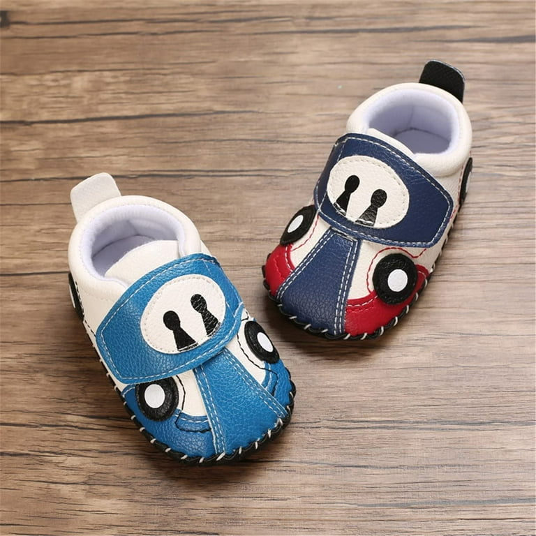 Baby Boys Girls Walking Shoes Hard Bottom Non Slip PU Leather