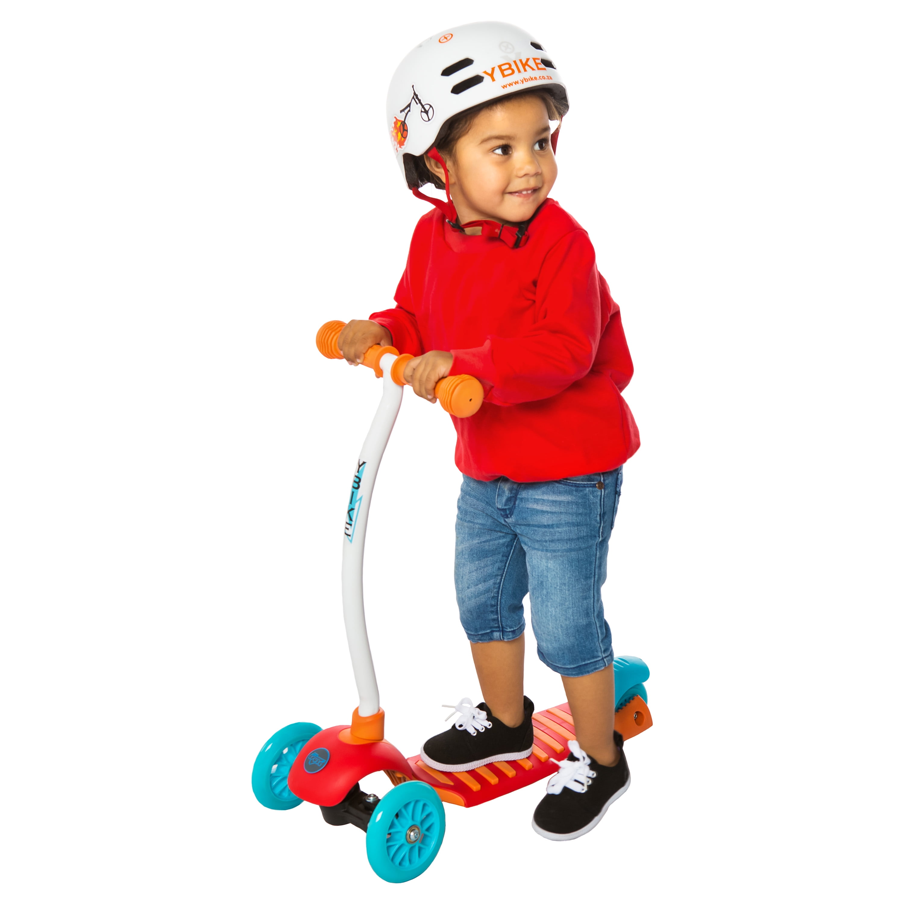 YBike Kids GLX Cruze 3 Wheel Kick Scooter Orange