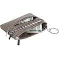 thumbnail image 3 of LAICAIW Women's Genuine Leather Coin Purse Mini Pouch Change Wallet with Keychain, Grey, 3 of 7