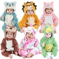 thumbnail image 2 of Peleles de franela de dibujos animados para bebé, pijamas de algodón, unicornio, conejo, Panda, disfraz de Anime, traje Kigurumi, 2 of 4