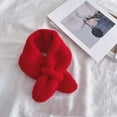 thumbnail image 5 of Tittly Scarf for Women Winter Scarf Kids Fleece Scarf Solid Knitted Scarves Warm Shawl Children Neck Warmer For Baby Boys Girls 04Y Hair Scarf Winter Scarf Red One Size, 5 of 6