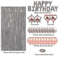 thumbnail image 4 of Decoración de fiesta de cumpleaños, cortina de flecos con pancarta de feliz cumpleaños, 4 of 4