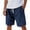 #462-Navy, variant on Favoffer Men's Five Quarter Shorts Solid Color Drawstring Elastic Waist Loose Casual Mid Thigh Short Pants Summer Daily Outdoor Workout Bottom