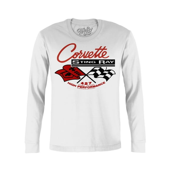 Tee Luv Chevrolet Corvette Stingray Long Sleeve Car Emblem Shirt (Men's) (L)