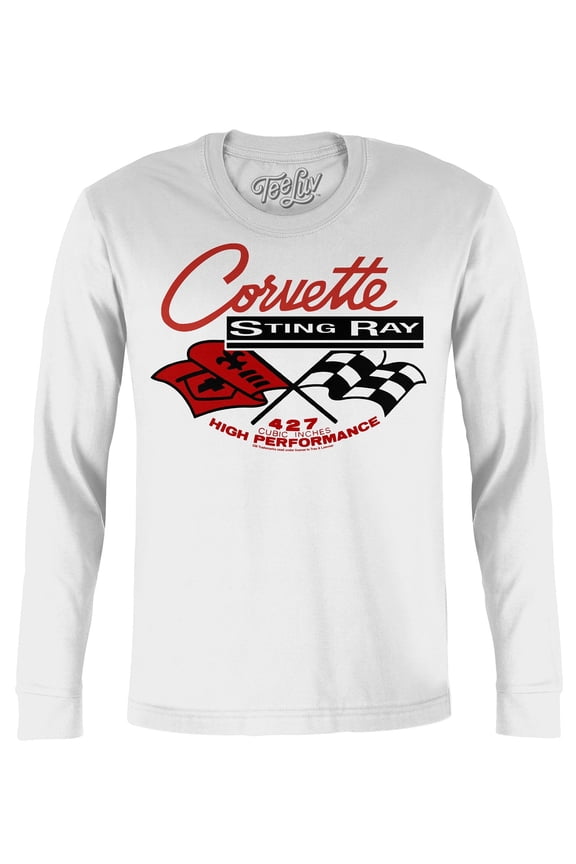 Chevrolet Corvette Stingray Long Sleeve Car Emblem Shirt (Men's) (L)