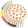 thumbnail image 2 of Juguetes Educativos de madera Montessori para niños, juguetes sensoriales de aprendizaje de colores, juego de rompecabezas de ajedrez, juego de fiesta para niños, 2 of 4