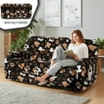 thumbnail image 4 of ZIATUBLES Recliner Chair Cover 8 PCS Stretch Reclining Couch Covers for 3 Cushion Reclining Sofa with Storage Pockets Soft Fitted Furniture Protector for Living Room, Dog Paw Mixed Print, 4 of 9