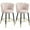 Pink, variant on HOMCOM Bar Stools Set of 2, Counter Height Barstools with Back
