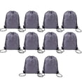 thumbnail image 1 of Bolsa de Poliéster con Cordón para Deportes, Maratón, Bolsa de Almacenamiento con Cordón, Bolsa con Cordón, Color Gris, 1 of 5