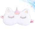 thumbnail image 3 of White Fluffy Eye Masks Unicorn Design Sleep Eyeshade Lightweight Comfortable Super Night Blindfold for Sleeping Travel Work Naps, 3 of 9