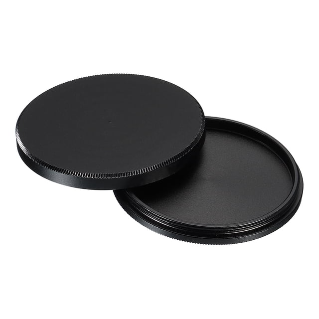 Tapa de filtro apilable de lente Uxcell de 43 mm, tapa de filtro circular de aleación de aluminio negra