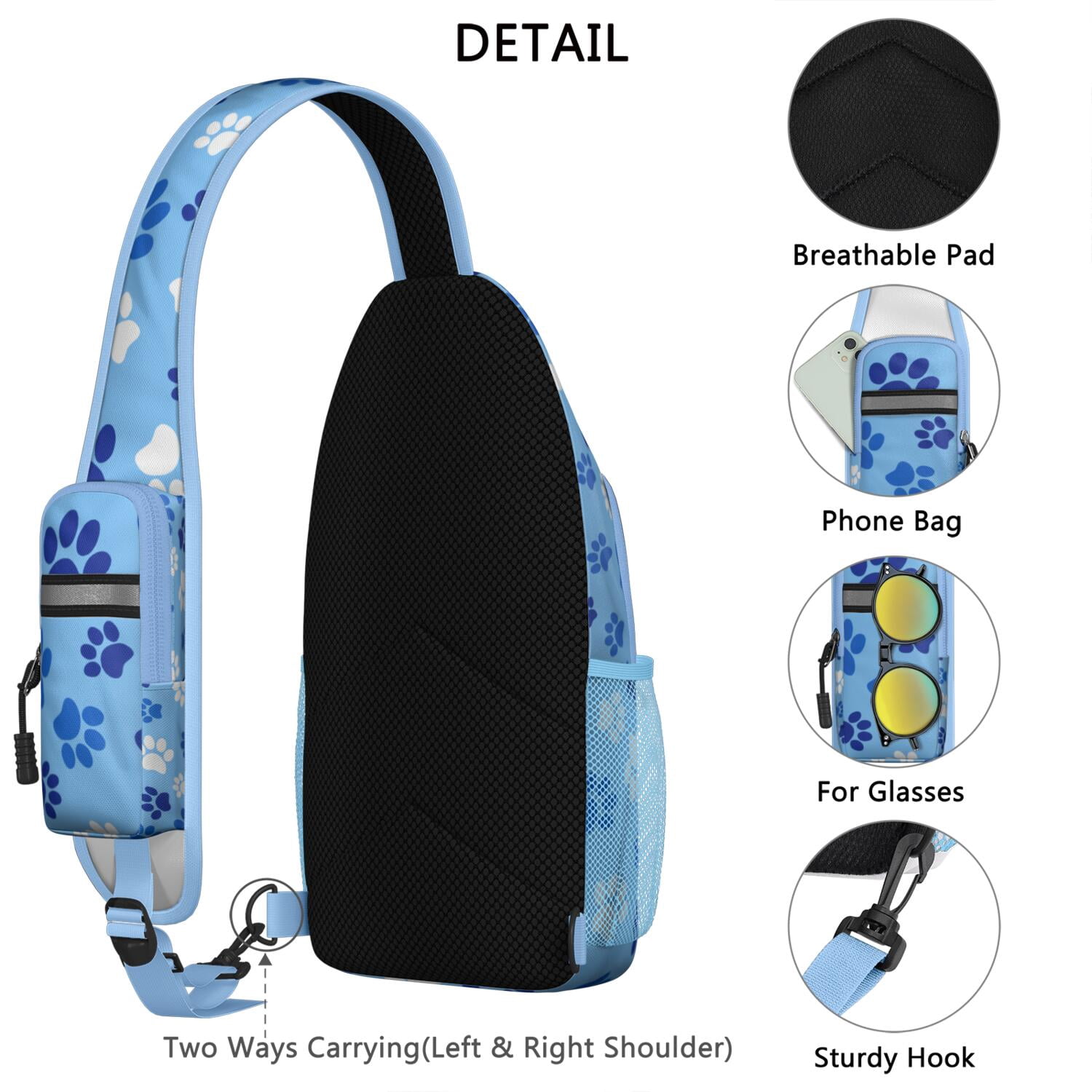 Vintage Lemon Sling Backpack with Fresh and Bright Fruit Pattern – Lightweight Outdoor Bag with Secure Zippers, Ergonomic Fit, Large Compartments, Reversible Strap, Perfect for Everyday Use and Travel