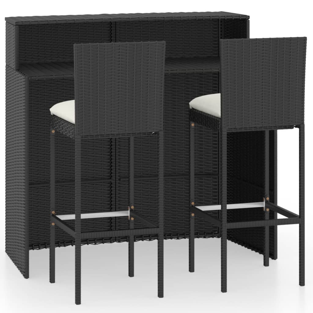 vidaXL Patio Bar Set Bar Table and Stools Patio Furniture Set with