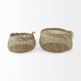 thumbnail image 2 of Mercana Light Brown Seagrass Woven Round Basket with Long Handle (Set of 2), 2 of 8