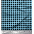 thumbnail image 1 of Soimoi Blue Rayon Fabric Check Check Printed Fabric 1 Yard 56 Inch Wide, 1 of 4