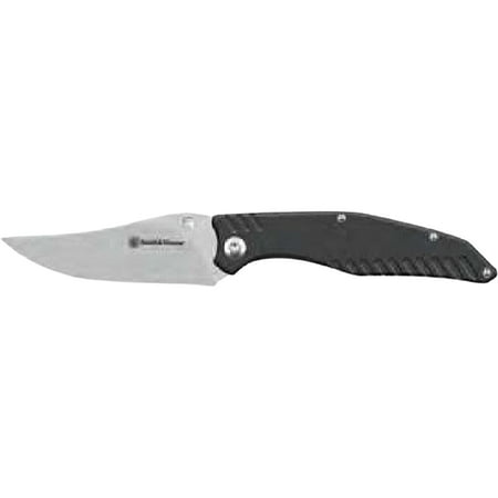 Smith & Wesson Black Ops Folding Knife 3.5 Clip Point 3Cr13 Satin Blade Aluminum Handle Black