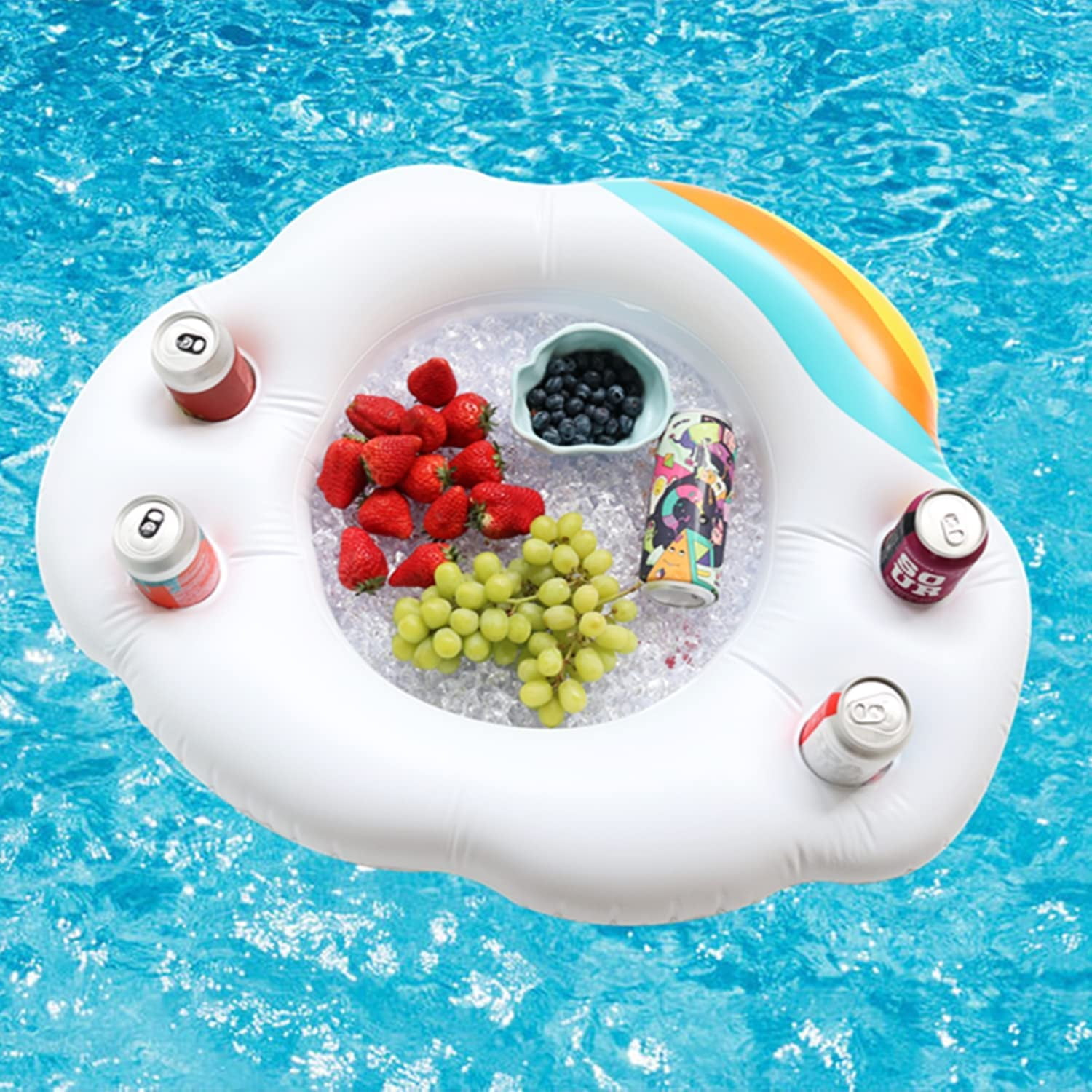 Inflatable Serving Bar Drink Holder, Pool Drink Floats Inflatable Cup