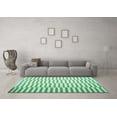 thumbnail image 3 of Ahgly Company Indoor Square Abstract Turquoise Blue Contemporary Area Rugs, 3' Square, 3 of 4