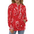 thumbnail image 4 of Christmas Snowflake Deer 3d Sweatshirts Hoodie Fashion Casual Personality Men's Women Street Hoodie Pullovers Long Sleeve Comfortable Top, 4 of 6
