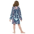 thumbnail image 7 of FORMRS Niños Bathrobe Unisex Hooded Robe Soft Plush Pajamas Sleepwear, Size 7-9T, Light Blue Anchor, 7 of 7