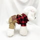 thumbnail image 5 of Ropa de trabajo para perros, ropa para mascotas, traje para perros, mono, camisa a cuadros negra/roja, cinturón superior Adepaton Ropa para Perro, 5 of 5