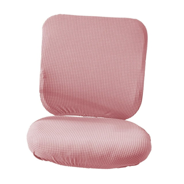 veasfak Polyester Game Chair Cover Slipcover Washable Cushion Protectors Rotating Chair Seat Cover for Home Study Office Pink