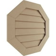 thumbnail image 2 of Ekena Millwork 18"W x 18"H Timberthane Rustic Smooth Octagonal Faux Wood Non-Functional Gable Vent, Primed Tan, 2 of 5